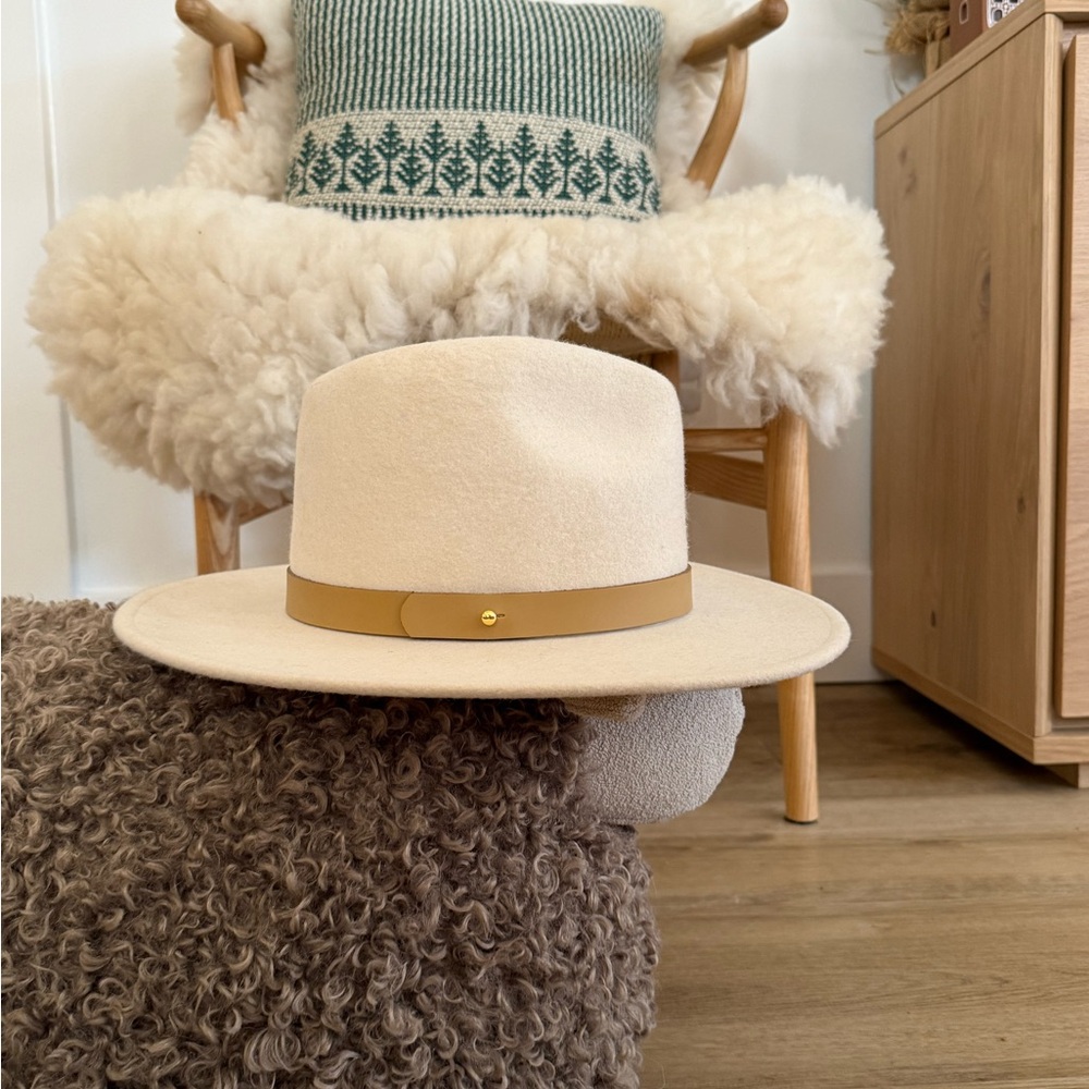 Lack Of Color Cream Hat with Black Band